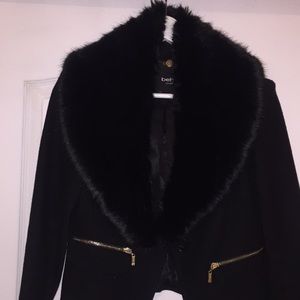 Bebe wool fashion  blazer with removable collar